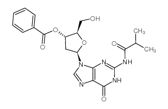 N2-异丁酰基-3'-O-苯甲酰基-2'-脱氧鸟苷结构式