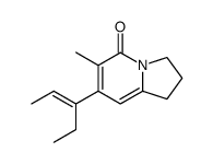 6-methyl-7-(pent-2-en-3-yl)-2,3-dihydroindolizin-5(1H)-one Structure