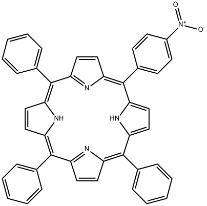5-(4-硝基苯基)-10,15,20-(三苯基)卟啉结构式