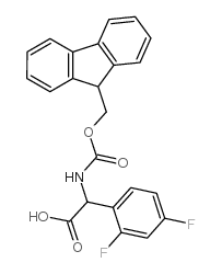 (2,4-二氟苯基)-[(9h-芴-9-甲氧基羰基氨基)]-乙酸结构式