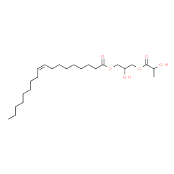 2-hydroxy-3-(2-hydroxy-1-oxopropoxy)propyl oleate Structure