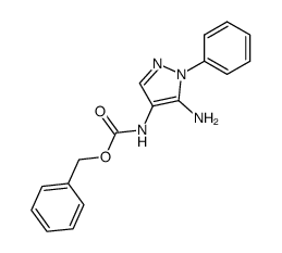 5-amino-4-benzyloxycarbonylamino-1-phenylpyrazole结构式