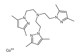 cobalt(3+),2-(3,5-dimethylpyrazol-1-yl)-N,N-bis[2-(3,5-dimethylpyrazol-1-yl)ethyl]ethanamine结构式
