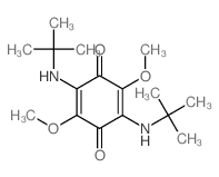 2,5-dimethoxy-3,6-bis(tert-butylamino)cyclohexa-2,5-diene-1,4-dione结构式