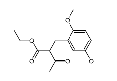 ethyl α-acetyl-β-(2,5-dimethoxyphenyl)propionate结构式