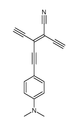 5-[4-(dimethylamino)phenyl]-2,3-diethynylpent-2-en-4-ynenitrile Structure