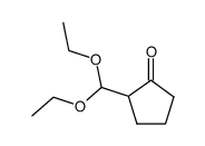 1-formyl-2-cyclopentanone diethyl acetal Structure