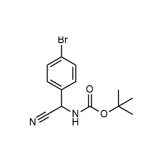 tert-Butyl ((4-bromophenyl)(cyano)methyl)carbamate Structure
