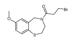 4-(3-bromopropionyl)-7-methoxy-2,3,4,5-tetrahydro-1,4-benzothiazepine结构式
