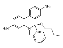 6-butoxy-5-methyl-6-phenyl-5,6-dihydro-phenanthridine-3,8-diyldiamine结构式