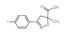 3-(4-氟苯基)-5-甲基-4,5-二氢异噁唑-5-羧酸结构式