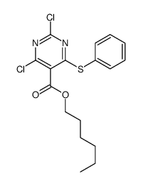 hexyl 2,4-dichloro-6-phenylsulfanylpyrimidine-5-carboxylate Structure