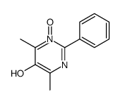 4,6-dimethyl-1-oxido-2-phenylpyrimidin-1-ium-5-ol结构式