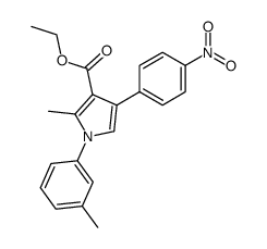 2-Methyl-4-(4-nitro-phenyl)-1-m-tolyl-1H-pyrrole-3-carboxylic acid ethyl ester结构式