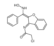 2-chloro-N-[2-[(hydroxyamino)-phenylmethylidene]-1-benzofuran-3-ylidene]acetamide结构式