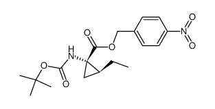 (1S,2S)-1-tert-Butoxycarbonylamino-2-ethyl-cyclopropanecarboxylic acid 4-nitro-benzyl ester Structure