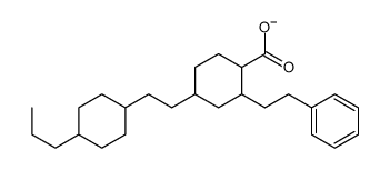 反式-4-乙基环己烷甲酸4-[2-(反式-4-丙基环己基)乙基]苯基酯结构式