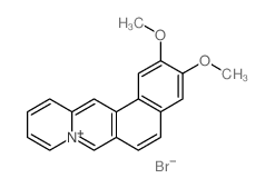 Naphtho[1,2-b]quinolizinium,2,3-dimethoxy-, bromide (1:1)结构式