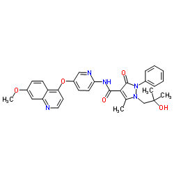 2,3-二氢-1-(2-羟基-2-甲基丙基)-n-[5-[(7-甲氧基-4-喹啉)氧基]-2-吡啶]-5-甲基-3-氧代-2-苯基-1H-吡唑-4-羧酰胺图片