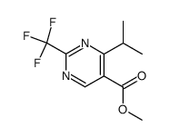 methyl 4-isopropyl-2-(trifluoromethyl)pyrimidine-5-carboxylate结构式