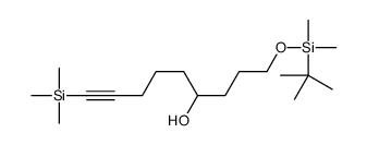 1-[tert-butyl(dimethyl)silyl]oxy-9-trimethylsilylnon-8-yn-4-ol结构式