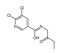 5,6-二氯-N-(2-氧代丁基)烟酰胺结构式