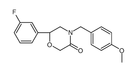 (6S)-6-(3-fluorophenyl)-4-[(4-methoxyphenyl)methyl]morpholin-3-one Structure