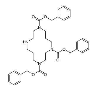 1,4,8,11-Tetraazacyclotetradecane-1,4,8-tricarboxylic acid, 1,4,8-tris(phenylmethyl) ester Structure