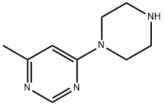4-甲基-6-哌嗪-1-基嘧啶结构式