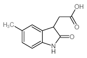 (5-甲基-2-氧代-2,3-二氢-1H-吲哚-3-基)乙酸结构式