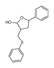 5-phenyl-3-((phenylthio)methyl)tetrahydrofuran-2-ol Structure