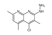 (4-chloro-3,5,7-trimethyl-[1,8]naphthyridin-2-yl)-hydrazine结构式