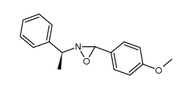 3-(4-methoxyphenyl)-2-((S)-1-phenylethyl)-1,2-oxaziridine结构式