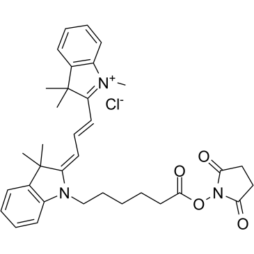 Cy3 N-羟基琥珀酰亚胺酯结构式