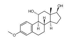 3-Methoxyestra-1,3,5(10)-triene-11α,17β-diol结构式