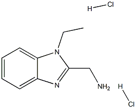 (1-乙基-1H-苯并[D]咪唑-2-基)甲胺二盐酸盐结构式
