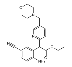 (2-amino-5-cyano-phenyl)-(5-morpholin-4-ylmethyl-pyridin-2-yl)-acetic acid ethyl ester Structure