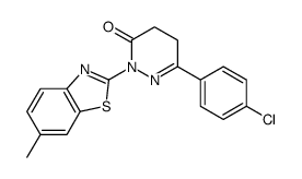 6-(4-chlorophenyl)-2-(6-methyl-1,3-benzothiazol-2-yl)-4,5-dihydropyridazin-3-one结构式