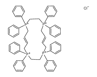 tetrachlorure d'octaphenyl-1,1,6,6,9,9,14,14 tetraphosphonia-1,6,9,14 cyclohexadecadiene-3,11结构式