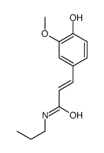 3-(4-hydroxy-3-methoxyphenyl)-N-propylprop-2-enamide结构式