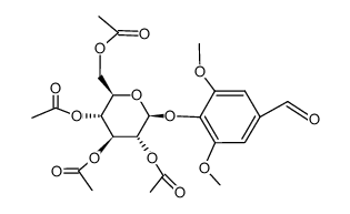 3,5-dimethoxy-4-(2',3',4',6'-tetra-O-acetyl-β-D-glucopyranosyloxy)benzaldehyde Structure