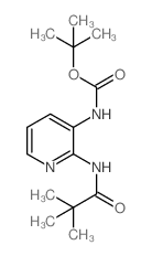 [2-(2,2-二甲基-丙酰氨基)-吡啶-3-基]-氨基甲酸叔丁酯结构式