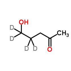 5-Hydroxy-2-(4,4,5,5-2H4)pentanone结构式