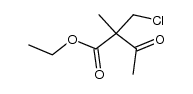 ethyl 2-(chloromethyl)-2-methyl-3-oxobutanoate结构式