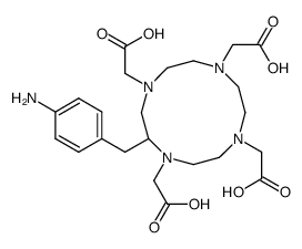 1,4,7,10-Tetraazacyclododecane-1,4,7,10-tetraacetic acid, 2-[(4-aminophenyl)Methyl]-结构式