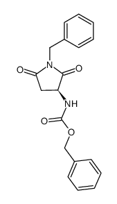 (S)-(1-benzyl-2,5-dioxo-pyrrolidin-3-yl)carbamic acid benzyl ester结构式
