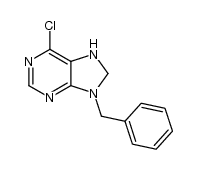 6-chloro-9-benzyl-7,8-dihydropurine结构式