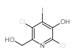 2,5-二氯-6-(羟甲基)-4-碘吡啶-3-醇结构式