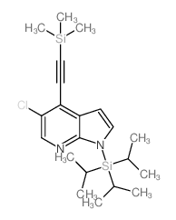 5-氯-1-(三异丙基甲硅烷基)-4-((三甲基甲硅烷基)-乙炔基)-1h-吡咯并[2,3-b]吡啶结构式