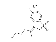 2-Heptanone tosylhydrazone lithium salt结构式